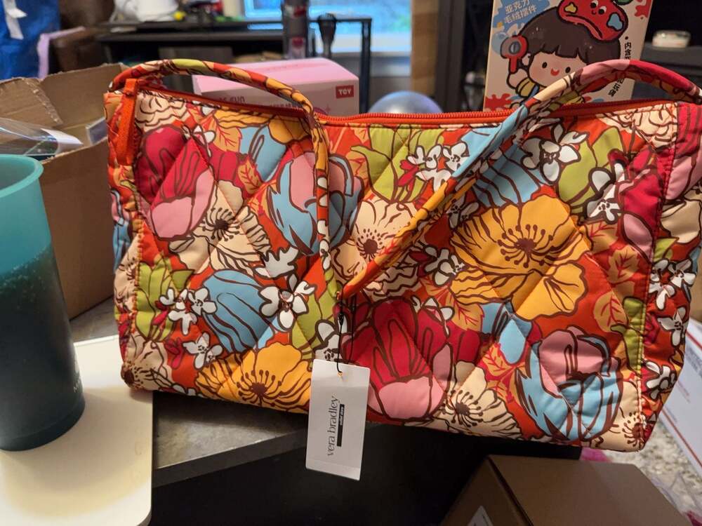 Vera Bradley Ultralight Slouchy Shoulder Bag in Midday Garden